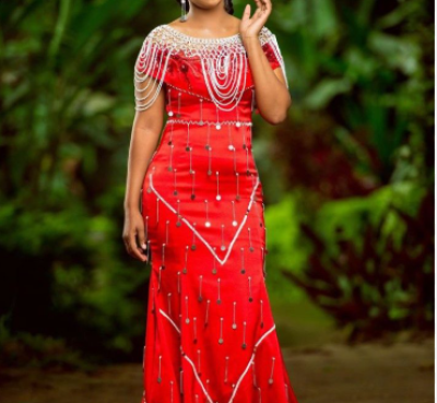 Maasai Beaded Cotton Dress – Women
